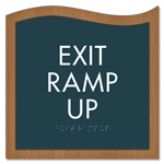 "Exit Ramp Up" Egress Sign - CA Compliant