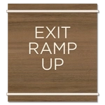 "Exit Ramp Up" Egress Sign - CA Compliant