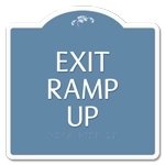 "Exit Ramp Up" Egress Sign - CA Compliant