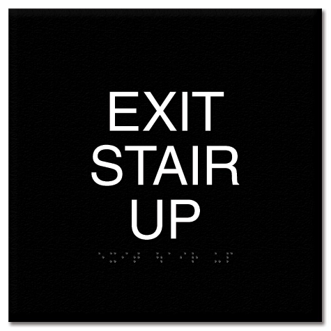 "Exit Stair Up" Egress Sign - CA Compliant