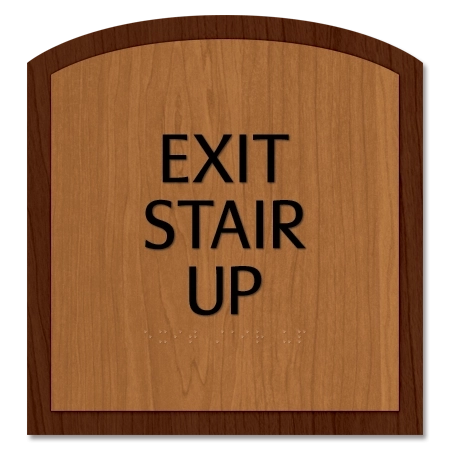 "Exit Stair Up" Egress Sign - CA Compliant