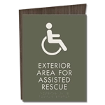 Exterior Area for Assisted Rescue Sign - ISA Symbol