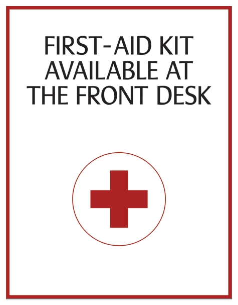 'First-Aid Kit Available' Sign