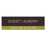Guest Laundry Sign w/ Hours