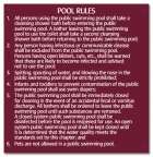 Hawaii Pool Rules Sign