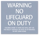 Idaho No Lifeguard Warning Sign