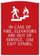 In Case of Fire, Elevators Are Out of Service... w/No Braille