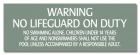 Indiana No Lifeguard on Duty Sign