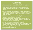 Indiana Pool Rules Sign