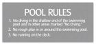 Iowa Pool Rules Sign