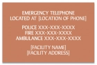 ISPSC Pool Emergency Phone Sign