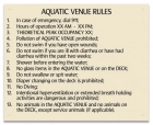 MAHC Aquatic Venue Rules Sign