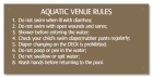 MAHC Bathhouse Sign for Pool Hygiene Facilities