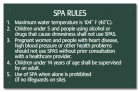MAHC Spa Rules Sign