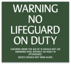Maine No Lifeguard On Duty Warning Sign