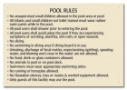 Maine Pool Rules Sign