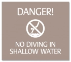 Maryland No Diving Shallow Water Sign