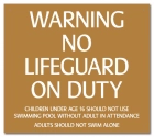 Massachusetts No Lifeguard On Duty Sign