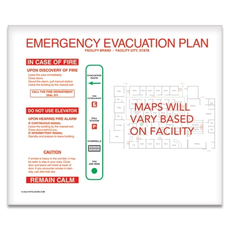 Meeting Room Evacuation Map - Acrylic