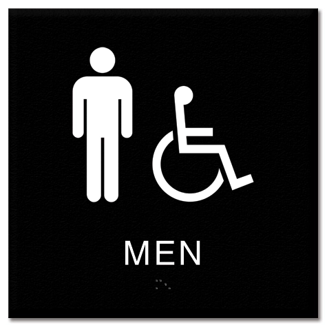 Men Sign w/Male & ISA Symbols