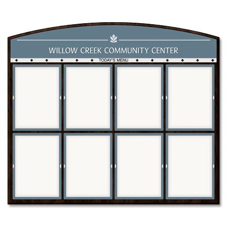 Message Display w/8 Insert Holders