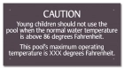 Michigan Pool Temperature Caution Sign