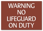 Missouri No Lifeguard Sign