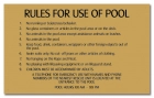 Mobile County, Alabama Pool Rules Sign