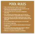 Montana Pool Rules Sign
