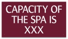 Montana Spa Capacity Sign