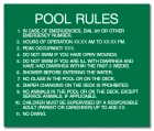 Montgomery County, Alabama Pool Rules and Regulations Sign