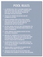 Nevada Pool Rules Sign