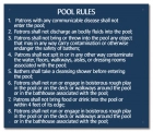 New Hampshire Pool Rules Sign