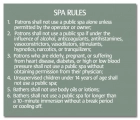 New Hampshire Spa Rules Sign