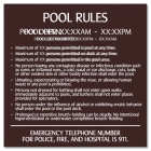 New York City Pool Rules Sign