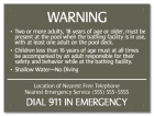 New York State Pool Supervision Warning Sign
