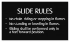 New York White-Water Slide Rules Sign