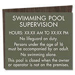 NJ Front Desk Pool Sign - Flexia Angulate™