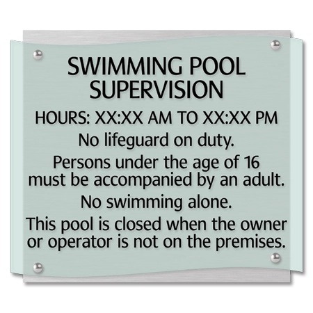 NJ Front Desk Pool Sign - Lennox Wave