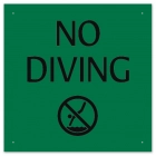 No Diving Sign with Symbol