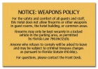 'Notice: Weapons Policy' Sign - FL Compliant - Celtec Version
