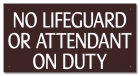 Oklahoma No Lifeguard Sign