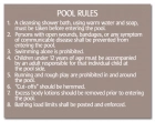 Oklahoma Pool Rules Sign