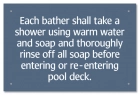 Ontario Canada Shower Rules Sign
