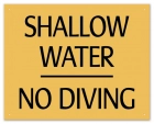 Ontario Shallow Water No Diving Sign