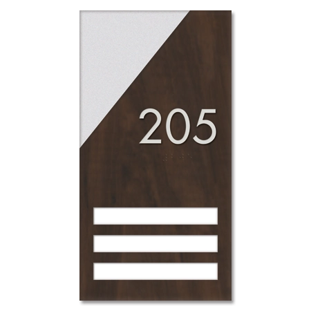 Patient Room Number Sign - 3 Slot