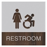 Restroom Sign w/Female & Dynamic ISA Symbols