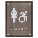 Restroom Sign w/Female & Dynamic ISA Symbols
