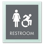 Restroom Sign w/Female & Dynamic ISA Symbols