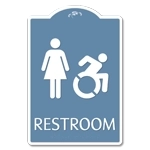 Restroom Sign w/Female & Dynamic ISA Symbols
